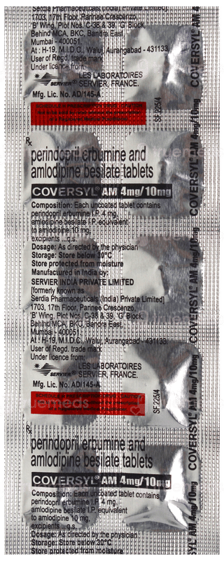 Coversyl Am 4Mg/10Mg Tablet 10