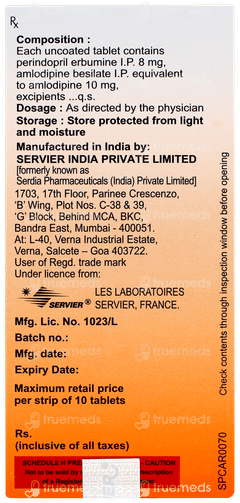 Coversyl Am 8mg/10mg Tablet 10