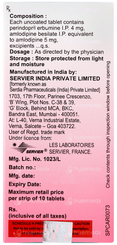 Coversyl Am 4mg/5mg Tablet 10