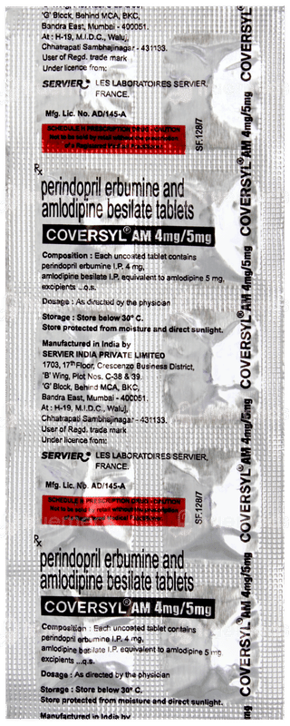 Coversyl Am 4mg/5mg Tablet 10