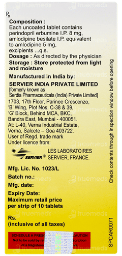 Coversyl Am 8mg/5mg Tablet 10 Coversyl Am 8mg/5mg Tablet 10