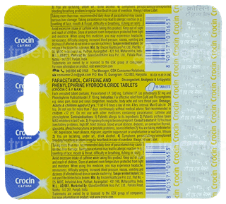 Crocin Cold N Flu Max 500/32/10 Mg Tablet 15