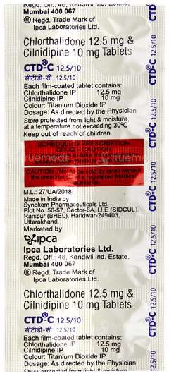 Ctd C 12.5/10 Tablet 10 Ctd C 12.5/10 Tablet 10