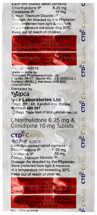 Ctd C 6.25/10 Tablet 10