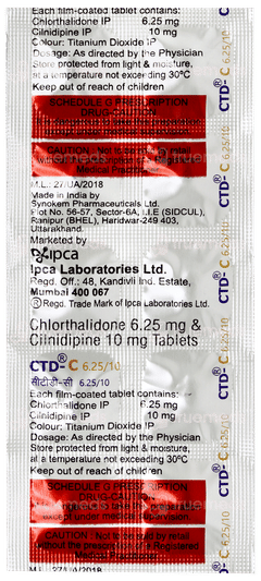 Ctd C 6.25/10 Tablet 10 Ctd C 6.25/10 Tablet 10