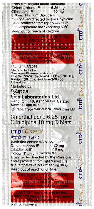 Ctd C 6.25/10 Tablet 10