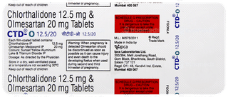 Ctd O 12.5/20 Tablet 10