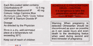 Ctd O 12.5/40 Tablet 10