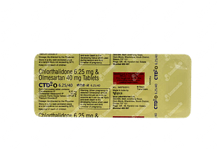 Ctd O 40/6.25 MG Tablet 10