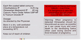 Ctd O 6.25/40 Tablet 10