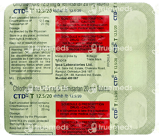 Ctd T 20/12.5 MG Tablet 15