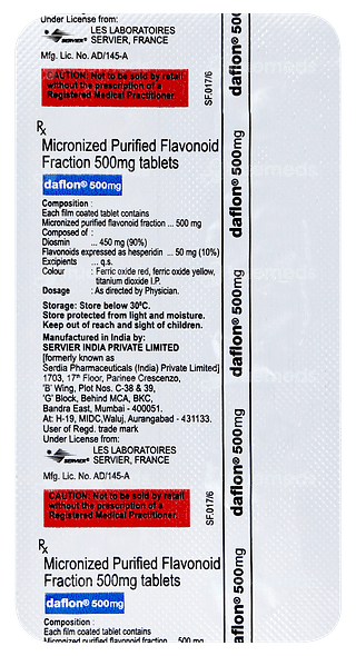 Daflon 500mg Tablet 10