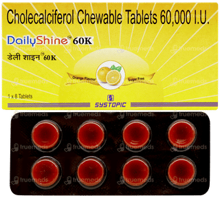 Daily Shine 60k Orange Flavour Sugar Free Chewable Tablet 8