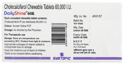 Daily Shine 60k Orange Flavour Sugar Free Chewable Tablet 8 Daily Shine 60k Orange Flavour Sugar Free Chewable Tablet 8