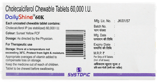Daily Shine 60k Orange Flavour Sugar Free Chewable Tablet 8