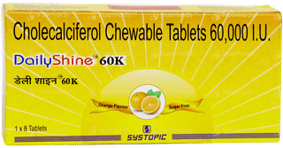 Daily Shine 60k Orange Flavour Sugar Free Chewable Tablet 8