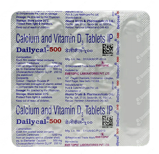 Dailycal 500 Mg/250iu Tablet 15