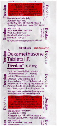Decdan 0.5mg Tablet 10 Decdan 0.5mg Tablet 10