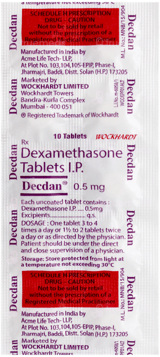 Decdan 0.5mg Tablet 10