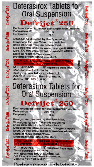 Defrijet 250 Tablet 10