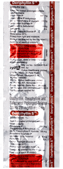 Deriphyllin S Tablet 10