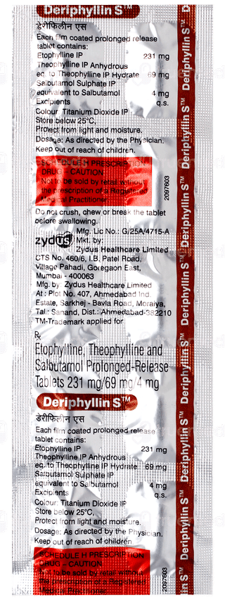 Deriphyllin S Tablet 10