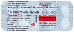 Dermotrex 2.5 Tablet 10 Dermotrex 2.5 Tablet 10