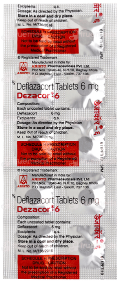 Dezacor 6 Tablet 10 Dezacor 6 Tablet 10