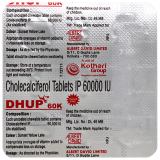 Dhup 60K Sugar Free Chewable Tablet 4