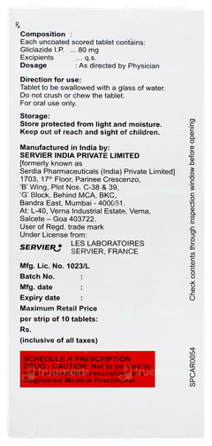 Diamicron 80 Tablet 10 Diamicron 80 Tablet 10