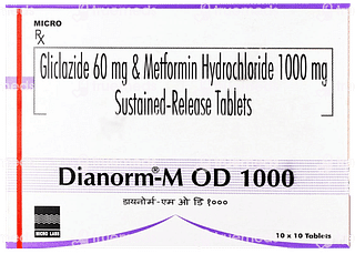 Dianorm M Od 60/1000 MG Tablet Sr 10