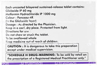 Dianorm M Od 60/1000 MG Tablet Sr 10