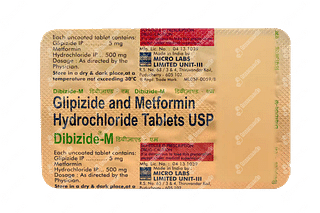 Dibizide M 5/500 MG Tablet 10