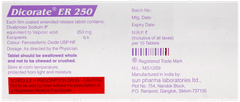 Dicorate Er 250 Tablet 10 Dicorate Er 250 Tablet 10