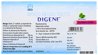 Digene Mint Flavour Chewable Tablet 15