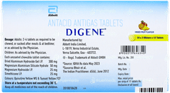 Digene Mixed Fruit Flavour Chewable Tablet 15 Digene Mixed Fruit Flavour Chewable Tablet 15