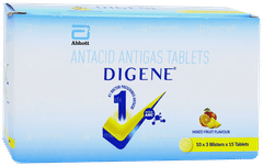 Digene Mixed Fruit Flavour Chewable Tablet 15 Digene Mixed Fruit Flavour Chewable Tablet 15