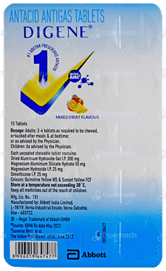 Digene Mixed Fruit Flavour Chewable Tablet 15