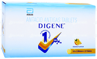 Digene Orange Flavour Chewable Tablet 15