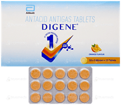 Digene Orange Flavour Chewable Tablet 15