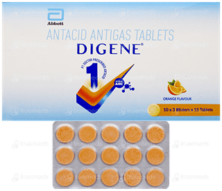 Digene Orange Flavour Chewable Tablet 15