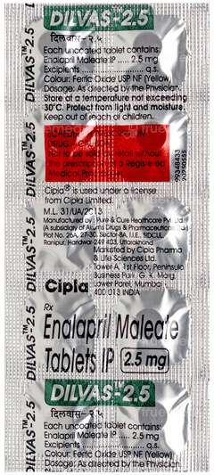 Dilvas 2.5 Tablet 10 Dilvas 2.5 Tablet 10