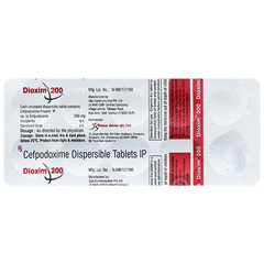 Dioxim 200 Mg Tablet 10 Dioxim 200 Mg Tablet 10