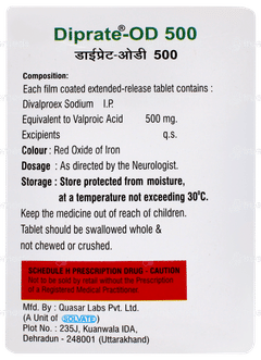 Diprate Od 500 Tablet 10