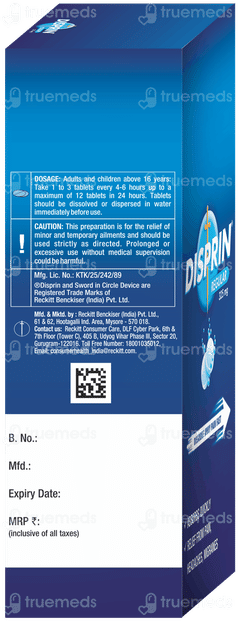 Disprin Regular 325mg Effervescent Tablet 10