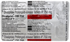 Divalprid Od 750 Tablet 10 Divalprid Od 750 Tablet 10