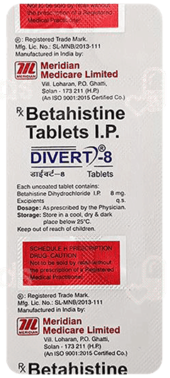 Divert 8 Mg Tablet 10 Divert 8 Mg Tablet 10