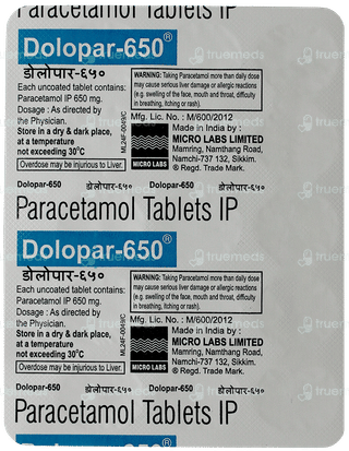 Dolopar 650 Tablet 15