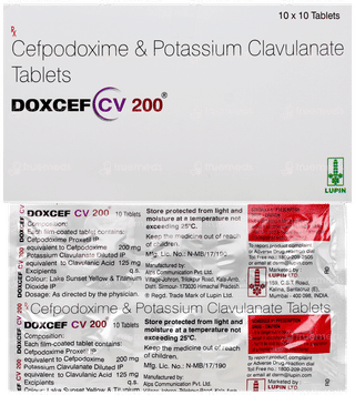 Doxcef Cv 200 Tablet 10
