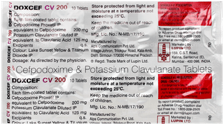 Doxcef Cv 200 Tablet 10